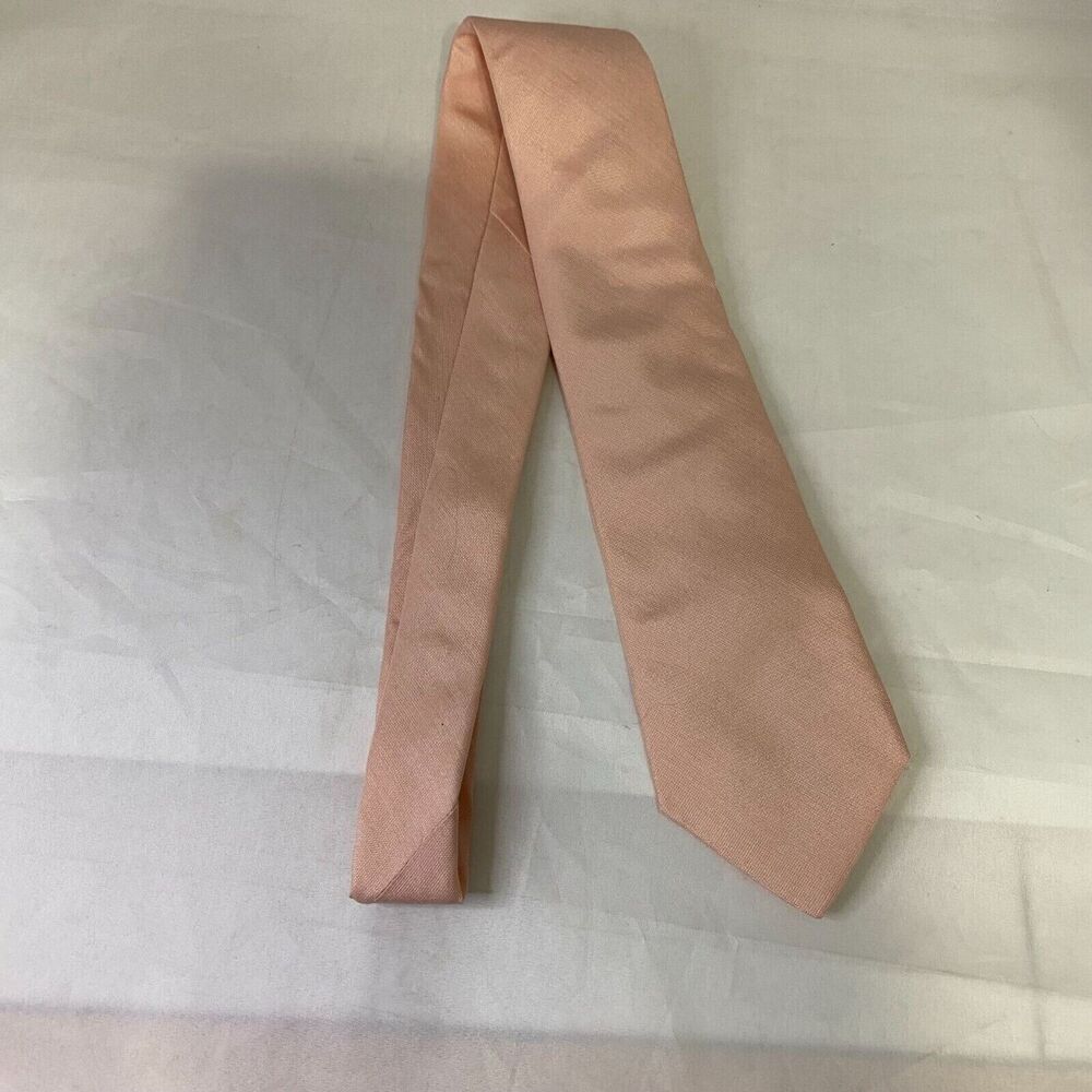 #6676 Neil Martin Solid Pink Mens Necktie, Tie